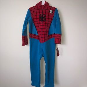 Spider man hooded zip onesie 4t